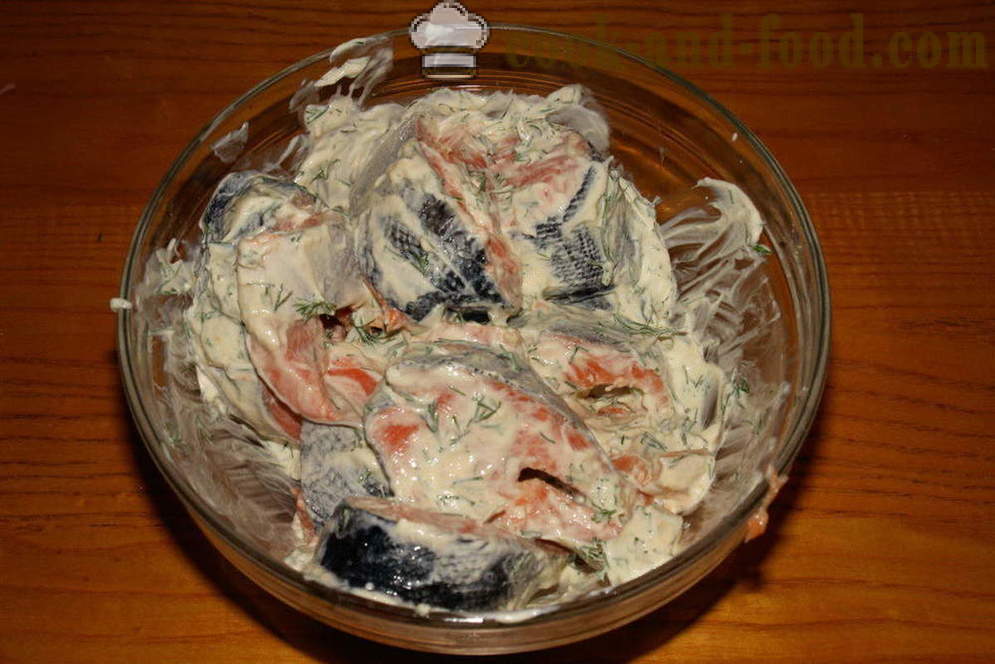 Salmon niluto sa hurno - bilang isang masarap na salmon maghurno sa hurno sa manggas, poshagovіy recipe na may larawan
