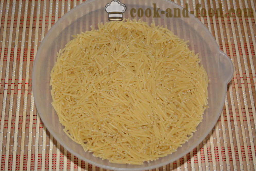 Paano upang Pakuluin noodles para sa dekorasyon - kung paano magluto pasta upang panatilihin itong natigil nang magkasama, hakbang-hakbang recipe litrato
