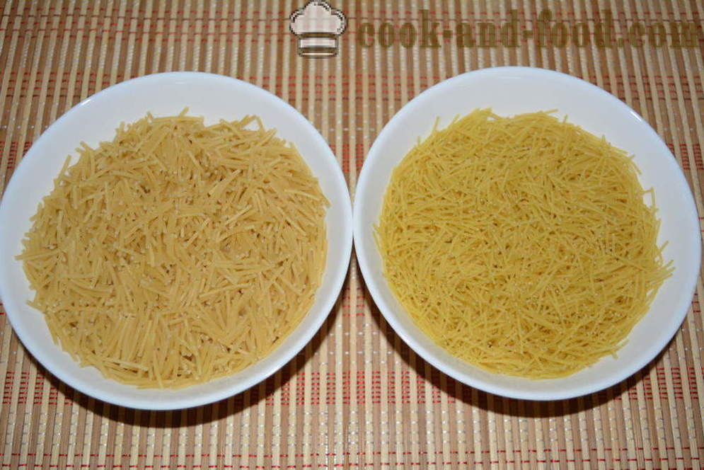 Paano upang Pakuluin noodles para sa dekorasyon - kung paano magluto pasta upang panatilihin itong natigil nang magkasama, hakbang-hakbang recipe litrato