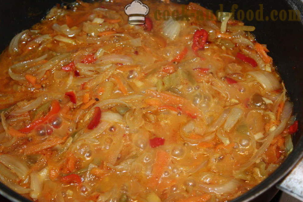 Warm lentil salad na may manok at gulay - kung paano magluto ng isang mainit-init salad lentehas, ang isang hakbang-hakbang recipe litrato