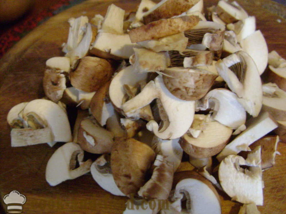 Nilaga repolyo na may patatas, manok at mushroom - parehong masarap magluto nilaga repolyo, sunud-sunod na recipe litrato