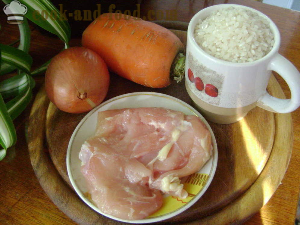 Pilaf na may chicken sa isang pan - kung paano magluto risoto na may manok, isang hakbang-hakbang recipe litrato