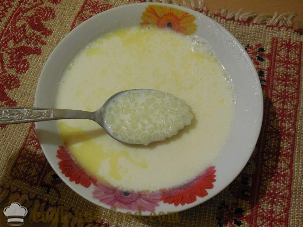 Sago gatas porridge - kung paano magluto ng sinigang mula sago gatas, isang hakbang-hakbang recipe litrato