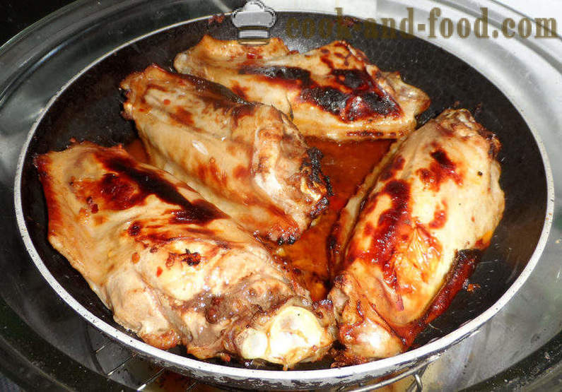 Lutong turkey wings - kung paano magluto ng pabo pakpak ay masarap, na may isang hakbang-hakbang recipe litrato