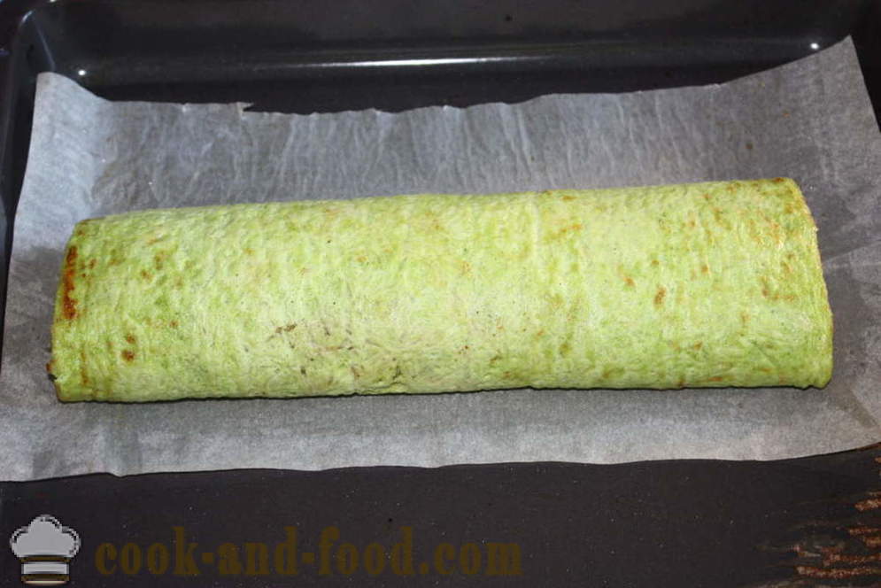 Chicken roll na may omelette - kung paano magluto ng omelette roll pinalamanan na may manok, isang hakbang-hakbang recipe litrato
