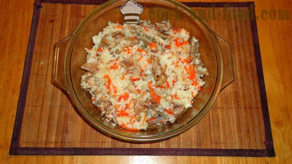 Pilaf kuneho multivarka - kung paano magluto risoto na may rabbit in multivarka, sunud-sunod na recipe litrato