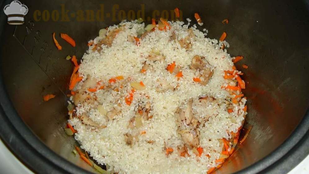 Pilaf kuneho multivarka - kung paano magluto risoto na may rabbit in multivarka, sunud-sunod na recipe litrato