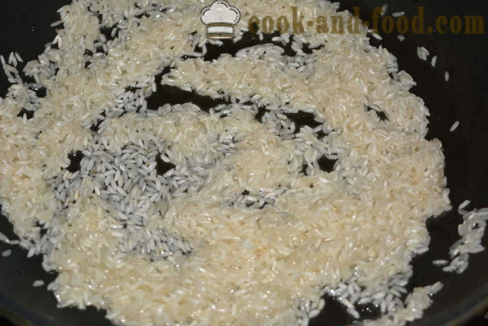 Paano upang magluto rice para sa palamutihan guhuin - kung paano magluto malulutong na rice sa isang kawali, isang hakbang-hakbang recipe litrato