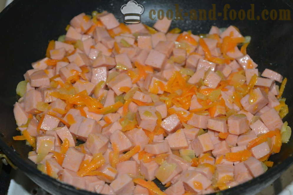 Patatas na sopas na may croutons at salami - kung paano gumawa ng sopas mula sa isang patatas, isang hakbang-hakbang recipe litrato
