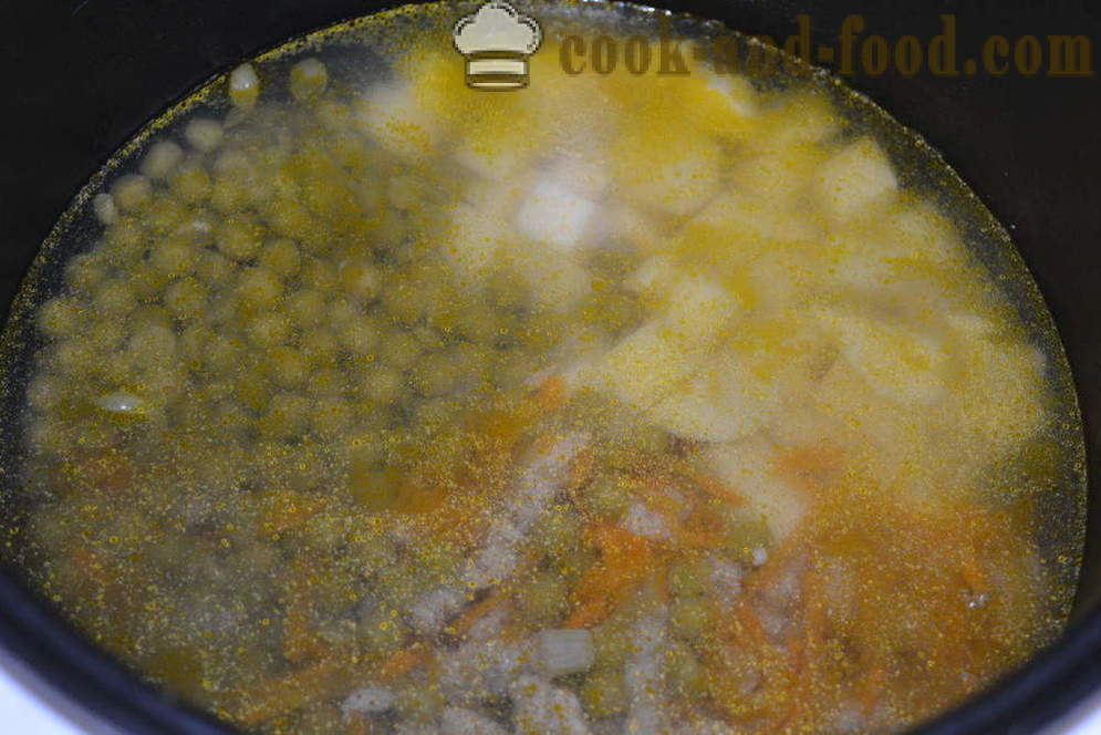 Pea in multivarka - kung paano magluto gisantes na sopas sa multivarka, sunud-sunod na recipe litrato