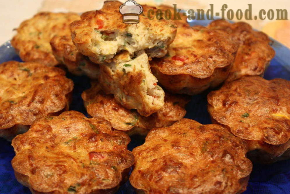 Muffins pipino na may keso sa oven - kung paano magluto pipino muffins, hakbang-hakbang recipe litrato