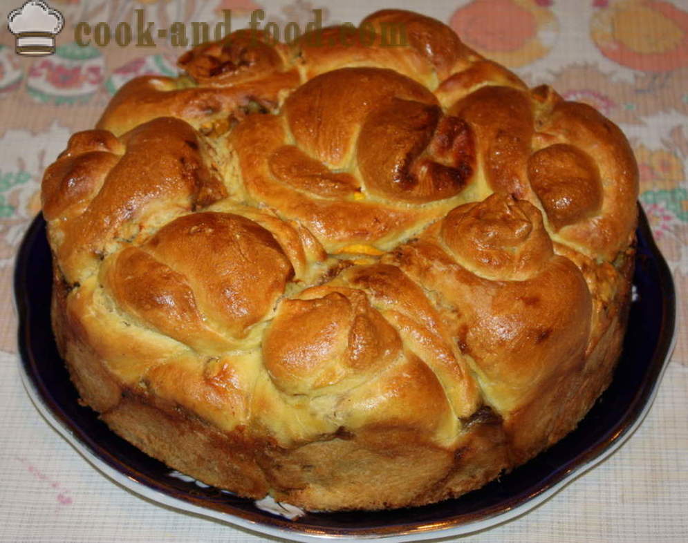 Yeast cake na may kalabasa -tulad magluto kalabasa pie sa pamamagitan ng leaps at hangganan, na may isang hakbang-hakbang recipe litrato