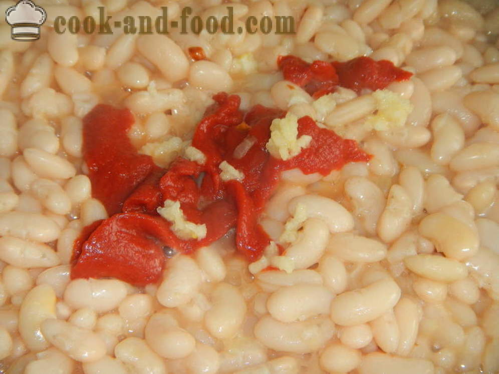 Lobio o inihurnong beans sa tomato sauce - kung paano magluto lobio ng beans, isang hakbang-hakbang recipe litrato