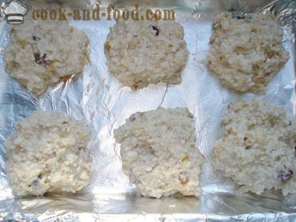 Fitness cookies oatmeal - kung paano magluto oatmeal cookies, isang hakbang-hakbang recipe litrato
