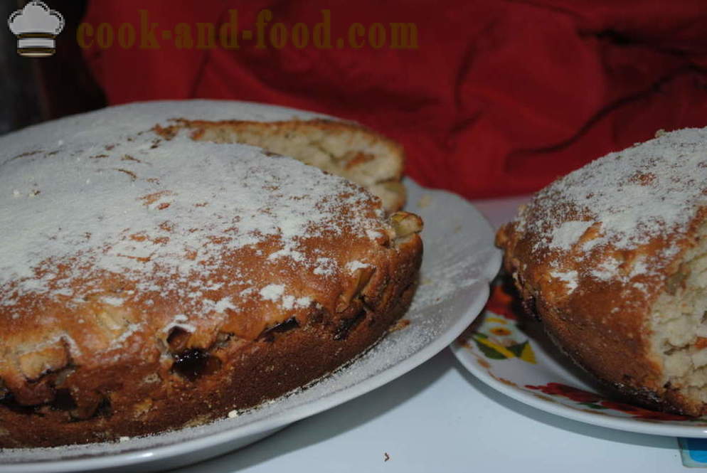Gingerbread Cake sa kepe na may mansanas at mani - kung paano magluto ng cake na may kepe, isang hakbang-hakbang recipe litrato