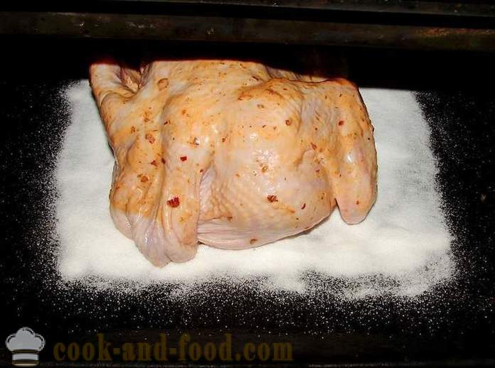 Chicken asin sa oven - kung paano magluto ng manok para sa asin, ang isang hakbang-hakbang recipe litrato