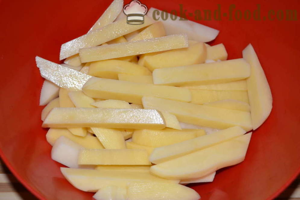 Crispy fries sa oven - kung paano magluto fries sa bahay, hakbang-hakbang recipe litrato