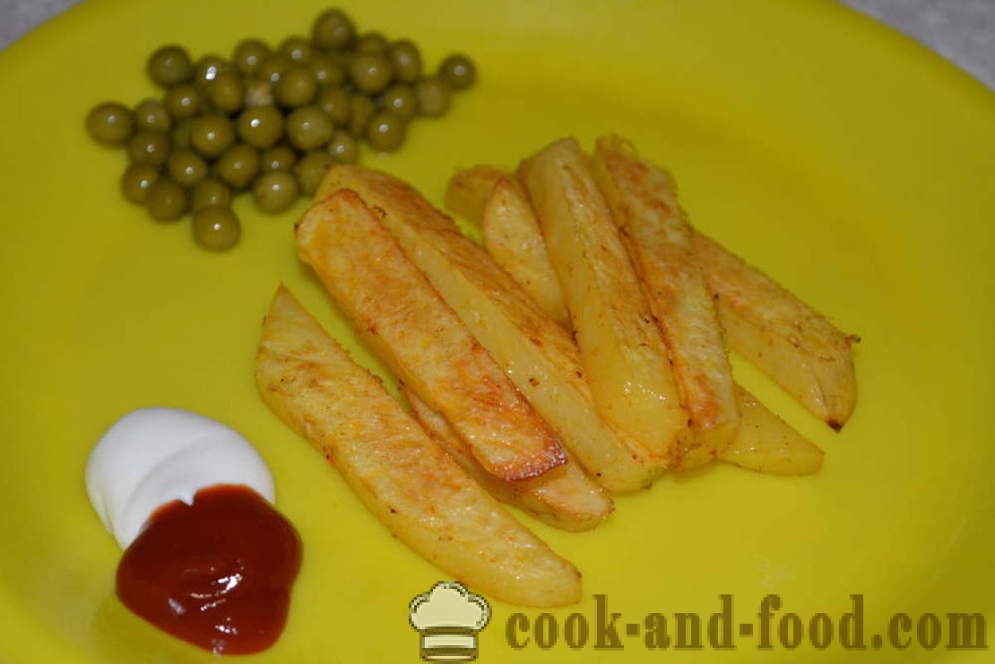 Crispy fries sa oven - kung paano magluto fries sa bahay, hakbang-hakbang recipe litrato