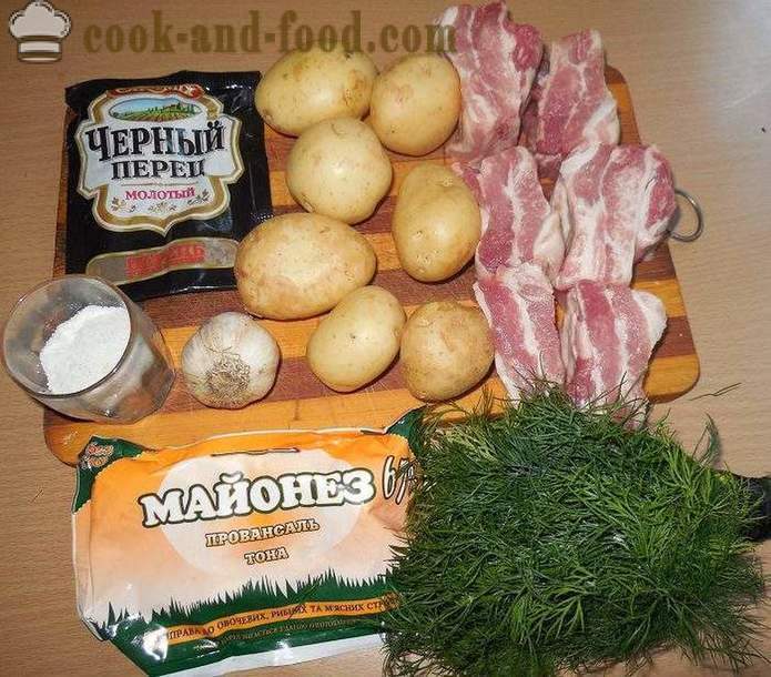 Delicious bagong patatas inihurnong sa oven na may karne - bilang masarap na lutong bagong patatas sa butas, ang recipe na may mga larawan, hakbang-hakbang