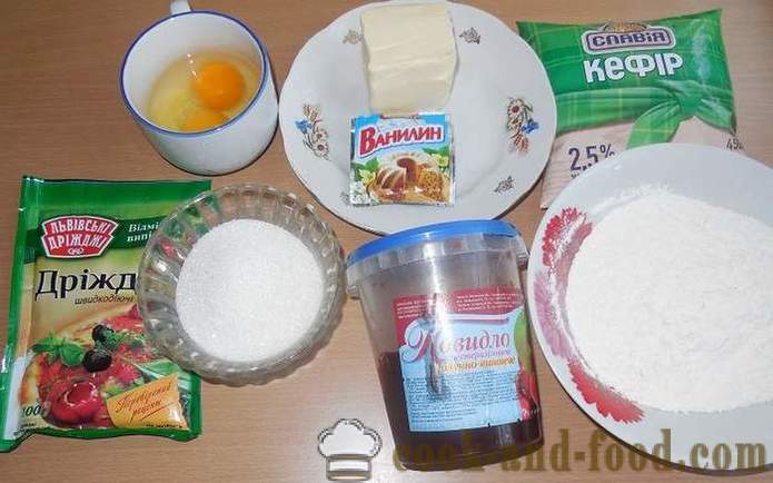 Air lebadura cake na may jam sa oven - kung paano magluto cake na may jam, na may isang hakbang-hakbang recipe litrato