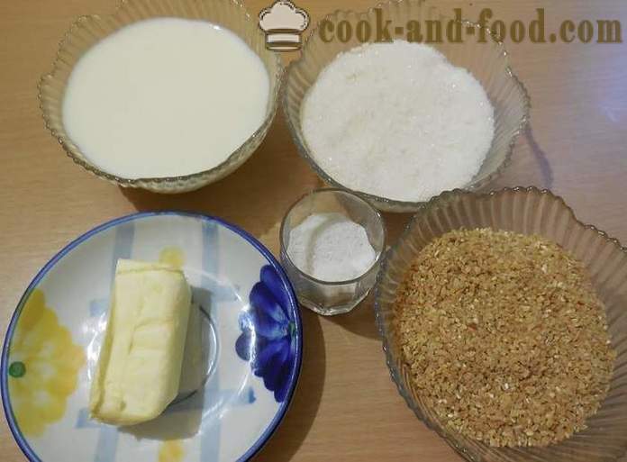 Paano upang magluto wheat cereal na may gatas - hakbang-hakbang recipe litrato