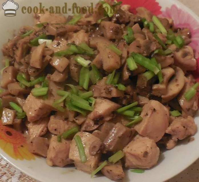 Chicken nilaga na may mushroom o kung paano magluto nilagang manok - isang hakbang-hakbang recipe litrato