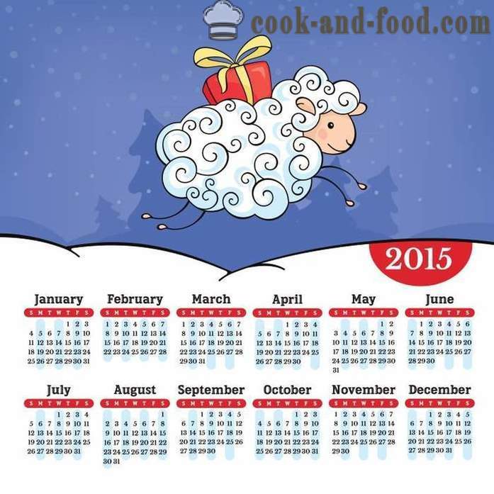 Calendar para sa 2015 Taon ng kambing (tupa): i-download ang libreng Christmas kalendaryo sa kambing at tupa.