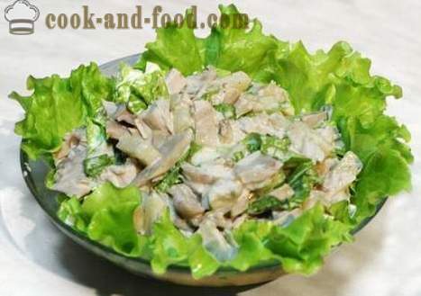 Mushroom salad na may mushroom, keso at itlog. Simple, masarap at malusog na recipe na may mga larawan.