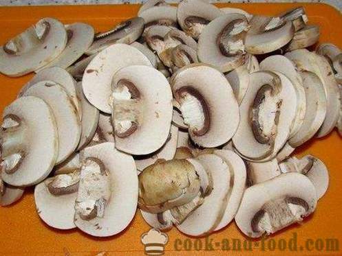 Mushroom salad na may mushroom, keso at itlog. Simple, masarap at malusog na recipe na may mga larawan.