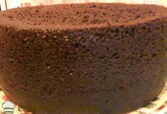 Chocolate sponge cake na may kepe, isang simpleng recipe - kung paano gumawa ng isang cake na may kepe nang walang itlog (recipe mga larawan)