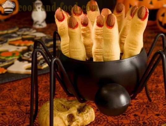 Dessert at cake para sa Halloween - Witches Fingers cookies at iba pang mga matamis na treats sa kanilang sariling mga kamay, simple baking recipes