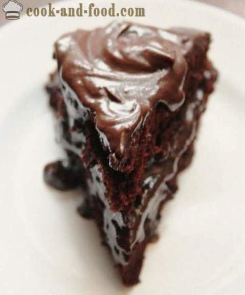 Chocolate cake - simple at masarap, incremental fotoretsept.