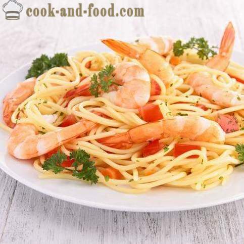 Ang recipe ng Italian pasta na may shrimps - mga recipe ng video sa bahay