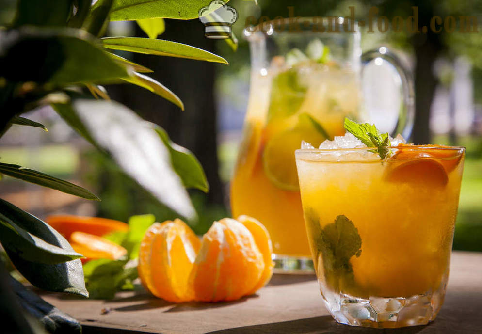 Fresh sariwang: tangerine mojito mint at prambuwesas lemonade - recipe ng video sa bahay