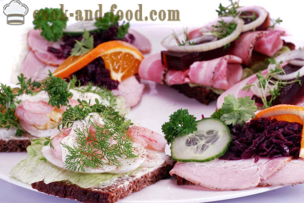 Denmark: isang multi-palapag na sandwich at nalunod sa honey salmon - recipe ng video sa bahay